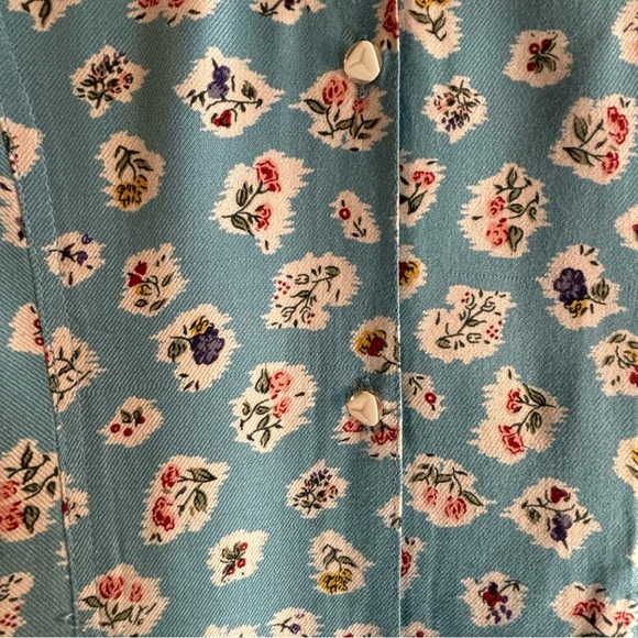 LITTLE PHOOL Sz XL Mini Dress Floral Buttoned Made in India 100% Rayon NEW - Picture 11 of 14